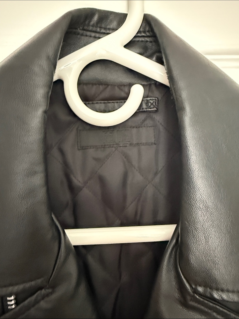 Uniqlo Black Leather Moto Jacket - Picture 2 of 4